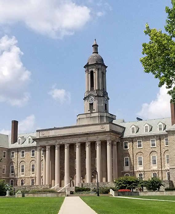 Penn State University Park Campus Exterior: Iconic Old Main Building